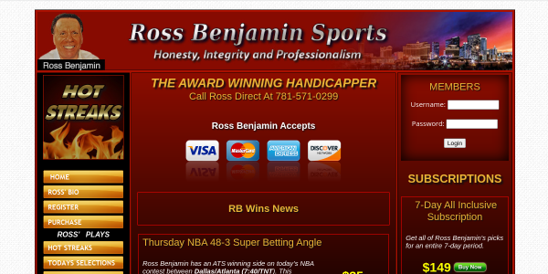 RossBenjaminSports.com Reviews