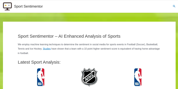 SportSentimentor.com Reviews