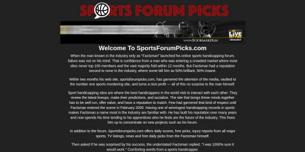 SportsForumPicks.com Reviews