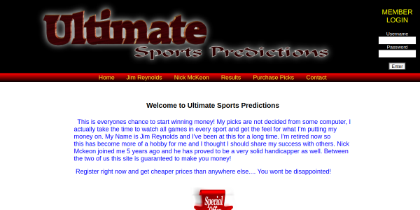 UltimateSportsPredictions.com Reviews