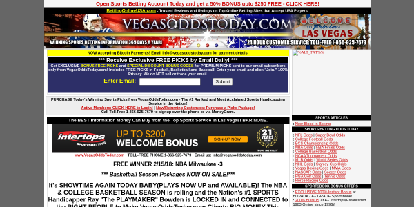 VegasOddsToday.com Reviews