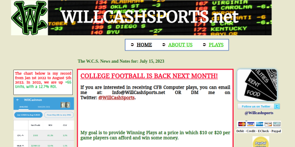 WillCashSports.net Reviews